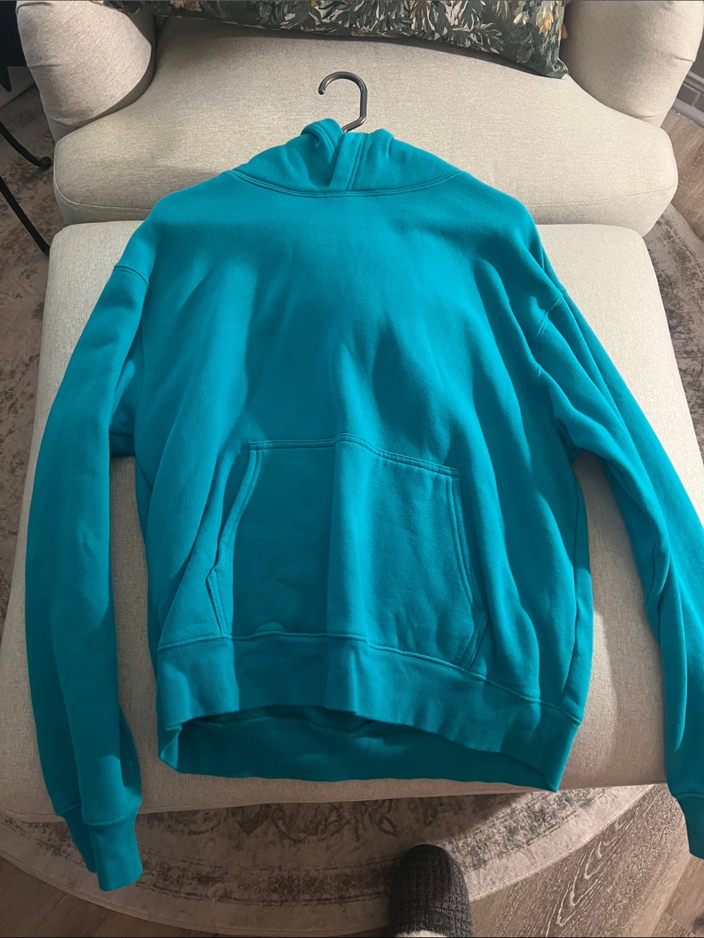 Aritzia TNA Cozy Fleece Hoodie in Teal